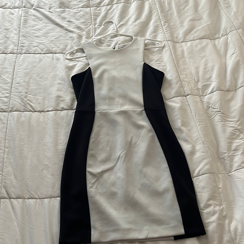 Black and white body con dress. Size XS